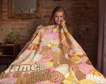 Personalized Pan Dulce Blanket, Plush Fleece Decor, Mexican Sweet Bread Design