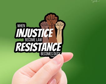 Pro Democracy Anti Trump Sticker: Political Protest Decal