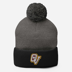 Custom Logo Embroidered Beanie, Personalized Beanie, Pom Pom Beanie, Personalized Winter Hat, Custom Text, Unique Gift for Men & Women,