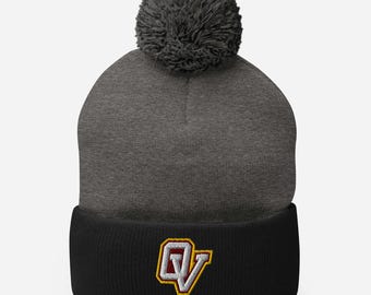 Custom Logo Embroidered Pom Pom Beanie: Personalized Winter Hat