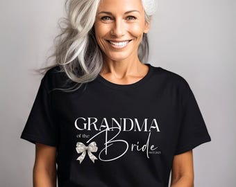 Grandma of the Bride T-Shirt: Customized Wedding Celebration Softstyle Tee