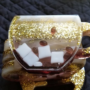 Coffee Cup Shaker Coasters, Individual Coasters, Home Decor