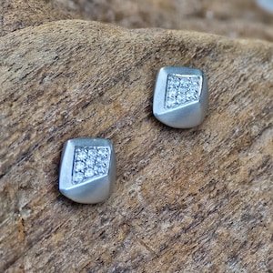 Judith Ripka Iris Collection Stud Sterling Silver Earrings