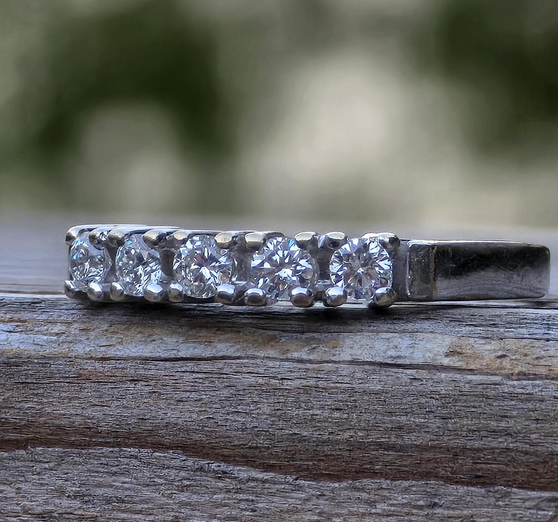 Breathtaking GASSAN 121 Cut 4 Diamond Stack anniversary marriage 18k White Gold Ring Etsy Canada