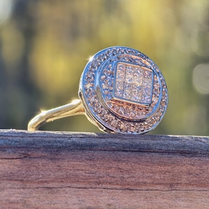 Estate 0.70 Carat Diamond Ring, 14k Yellow & White Gold, Size 7.5