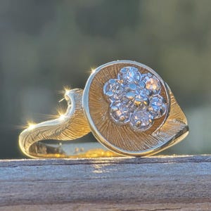 Enchanting 1/2 Carat Diamond Swirl Cocktail 14k Gold Ring