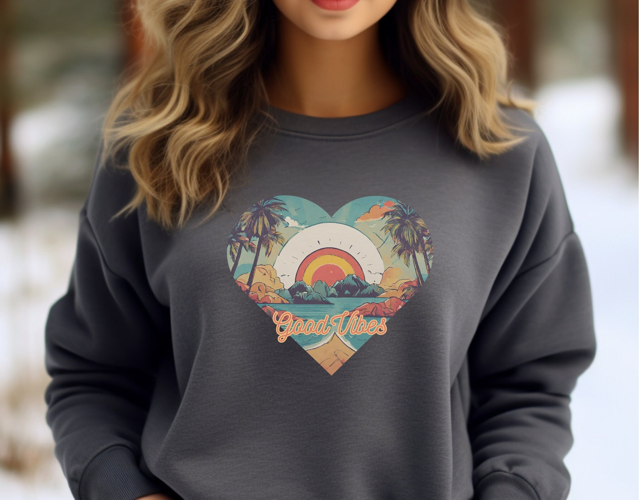 Good vibes sweatshirt best sale rainbow