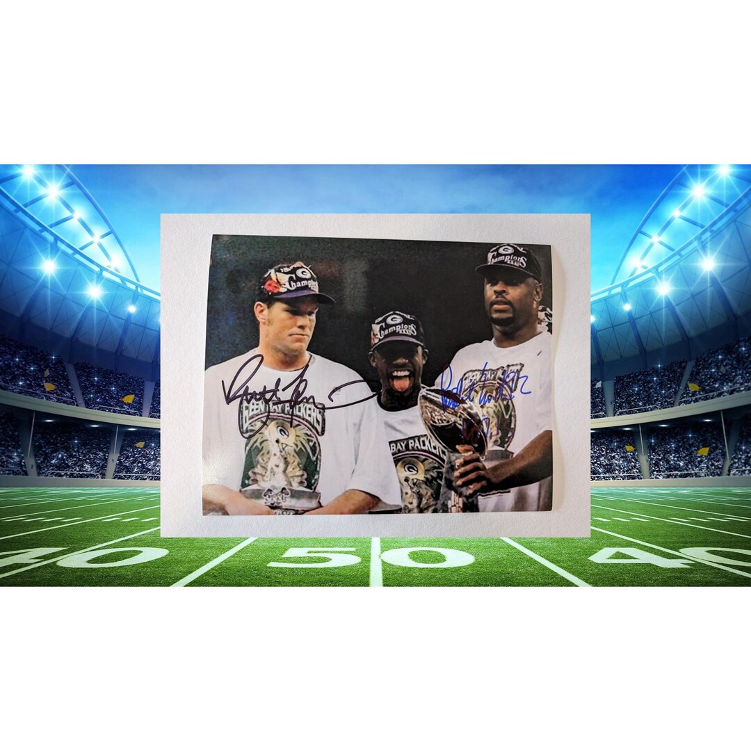 MAGLIA PRATICA VERDE BAY PACKERS BRETT FAVRE 4 FIRMATA EDIZIONE - Foto 6