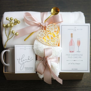 Valentines Day Gift for Her Mom Sister Friend, Hygge Gift Box with Blanket, Gift Box for Women, Sending Hugs Thank you Sympathy Gift Basket