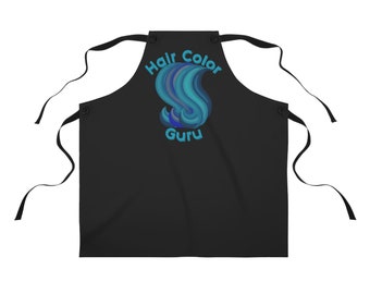 Hairstylist Apron Custom Design Apron for Hair Colorist Colorful Hairsylist Apron Haircolor Apron Haircolorist Apron Hair Color Guru Teal