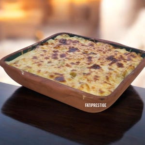 Earthenware casserole Dish,Clay Oven Tray,Terracotta Square baking Dish.