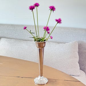 花瓶・フラワースタンド Silver Plated Set of 3 Connecting Vase Silver Plated Vase - Etsy