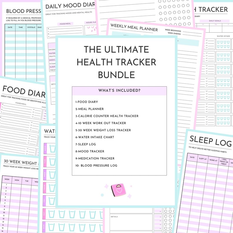 The Ultimate Health Tracker Bundle - Etsy