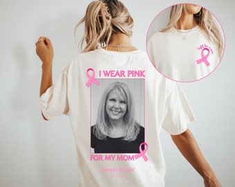 Memorial Loss Shirt, In Loving Memory Shirt, CUSTOM Funeral Shirt, Breast Cancer Loss, I Wear Pink For, Personalized Pink Cancer Support