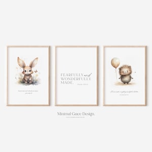 Set Of 3 Nursery Bible Verse Prints, Christian Nursery, Baby Room Decor, Nursery Scripture, Nursery Art, Minimal Nursery Decor, Baby Room