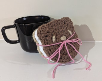 Beary Nice Thick Crochet Coasters (Pack of Three)