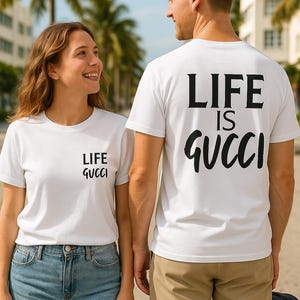 Designer-Inspired Streetwear T-Shirt – G Life Unisex Graphic Tee, Urban Fashion Shirt, Trendy Back Design, Softstyle Everyday Top