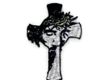 Jesus Patch Kreuz Stickerei Bügelbild