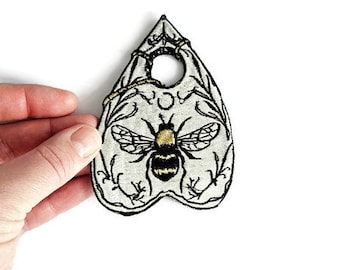 Parche de abeja con planchette de Ouija Parche bordado termoadhesivo