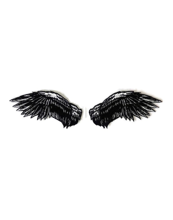 Wings patc larg hiron-on 9x3,9in