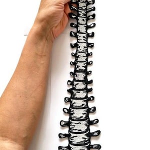 Reflective Spine Patch Embroidered Spine Iron-On Spine Patch with Adhesive