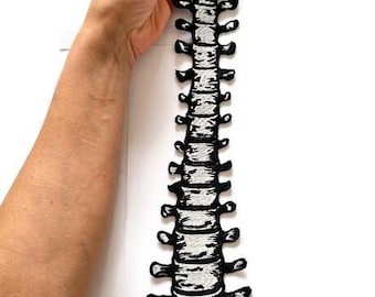 Reflective Spine Patch Embroidered Spine Iron-On Spine Patch with Adhesive