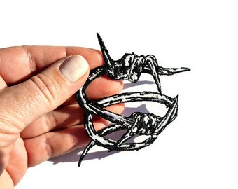 Wire Barbed  Patch iron-on