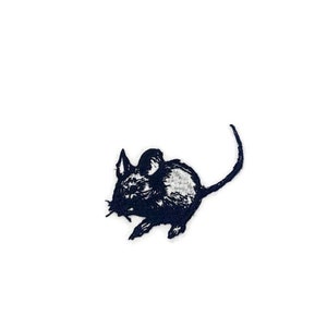 Rat geborduurde patch punk rock muis badge Goth rat accessoire dierenliefhebber cadeau opstrijkbare patch voor vesten en spijkerjassen Streetwear muis