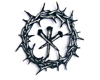 Jesus Crown of Thorns embroidery patch