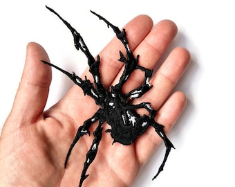 Black Spider Patch, back patch iron on