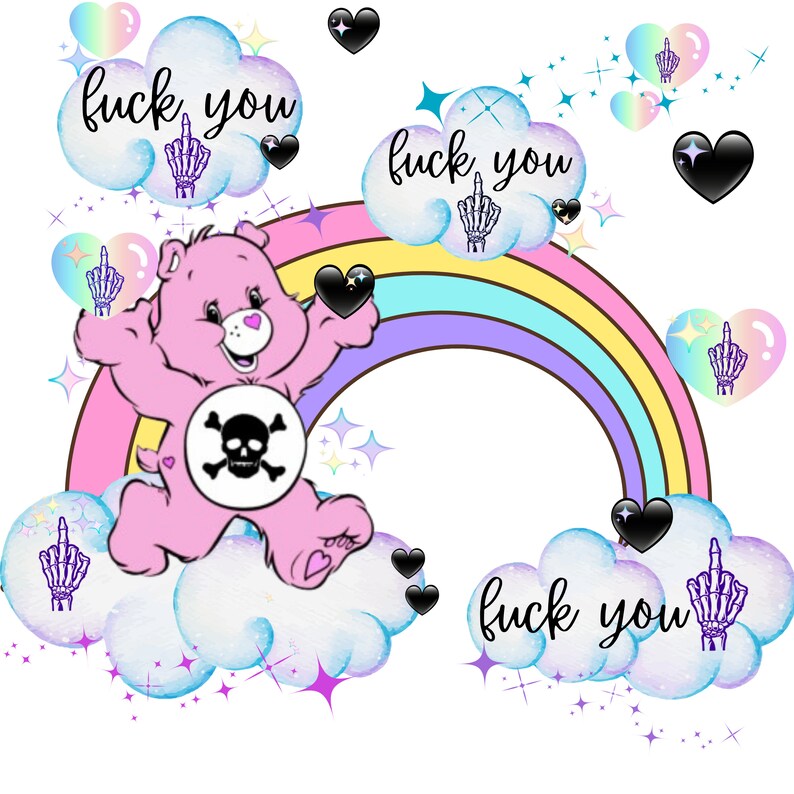Fck You Fck Yu Carebear Etsy