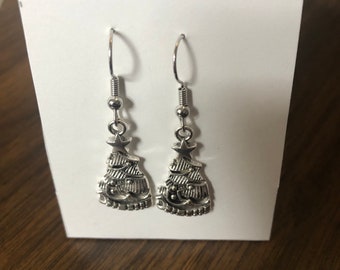 Boucles d’oreilles de Noël en argent (options multiples)