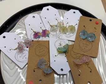 Summer Showers - Mini Plastic Umbrella Earrings