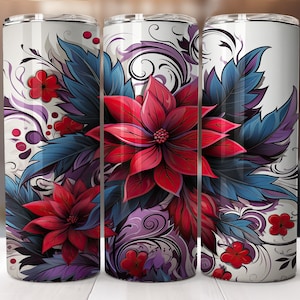 Watercolor weed-cannabis-pot tumbler sublimation wrap-straight & tapered pattern-20oz Skinny Tumbler Sublimation Design-Digital Download PNG