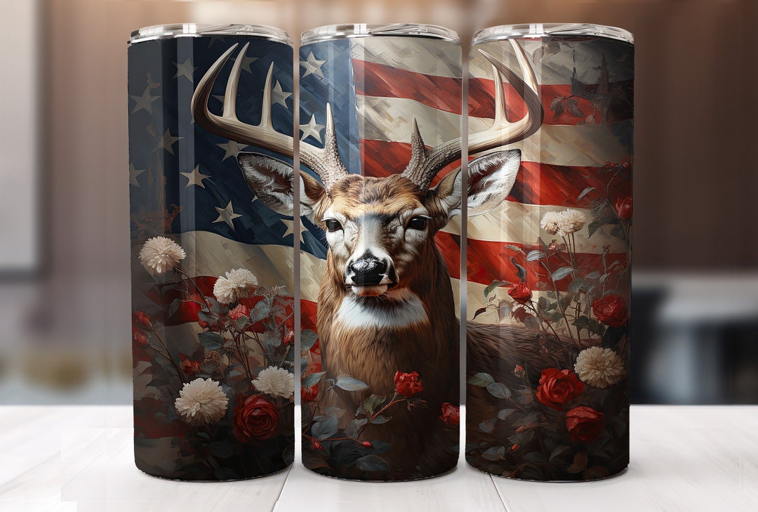 Deer Camo in Forest 20oz Skinny Tumbler Sublimation Png Wrap-american ...