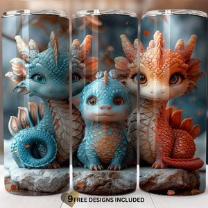Cute Chinese Dragon sublimation Tumbler wrap PNG-straight & tapered pattern-20oz Skinny Tumbler Sublimation Design-Digital Download PNG.