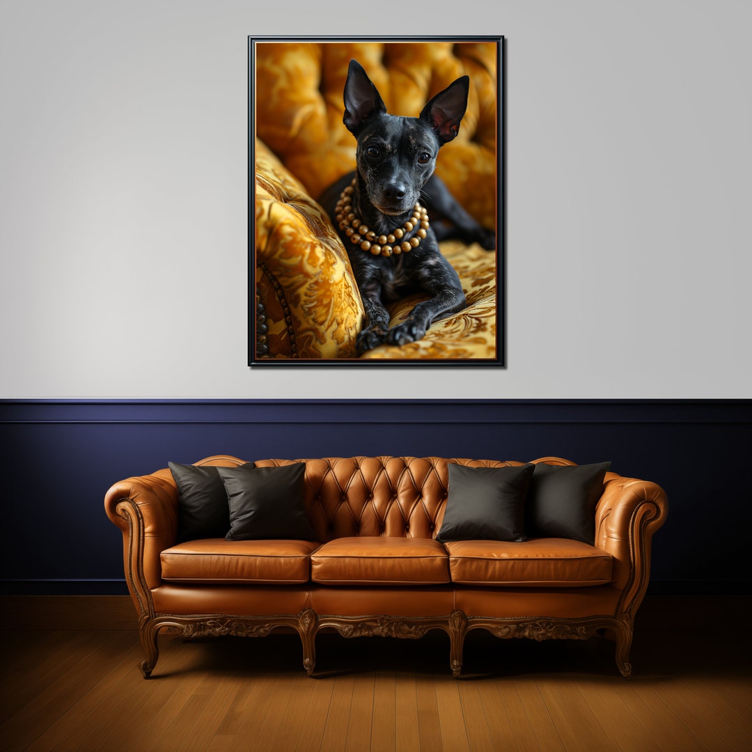 Colorful Printable Dog Poster, Photorealistic Pet Portrait Wall Art ...
