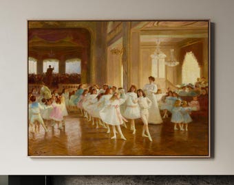 Famous Victor Gilbert Canvas Wall Art, Dance Scene Print, Impressionist Dancer Fine Art