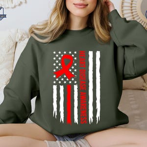 Heart Disease Awareness American Flag Shirt, Chd Sweatshirt, Heart Disease Month Awareness Hoodie, Anatomical Heart T-shirt, Cardiology Tee