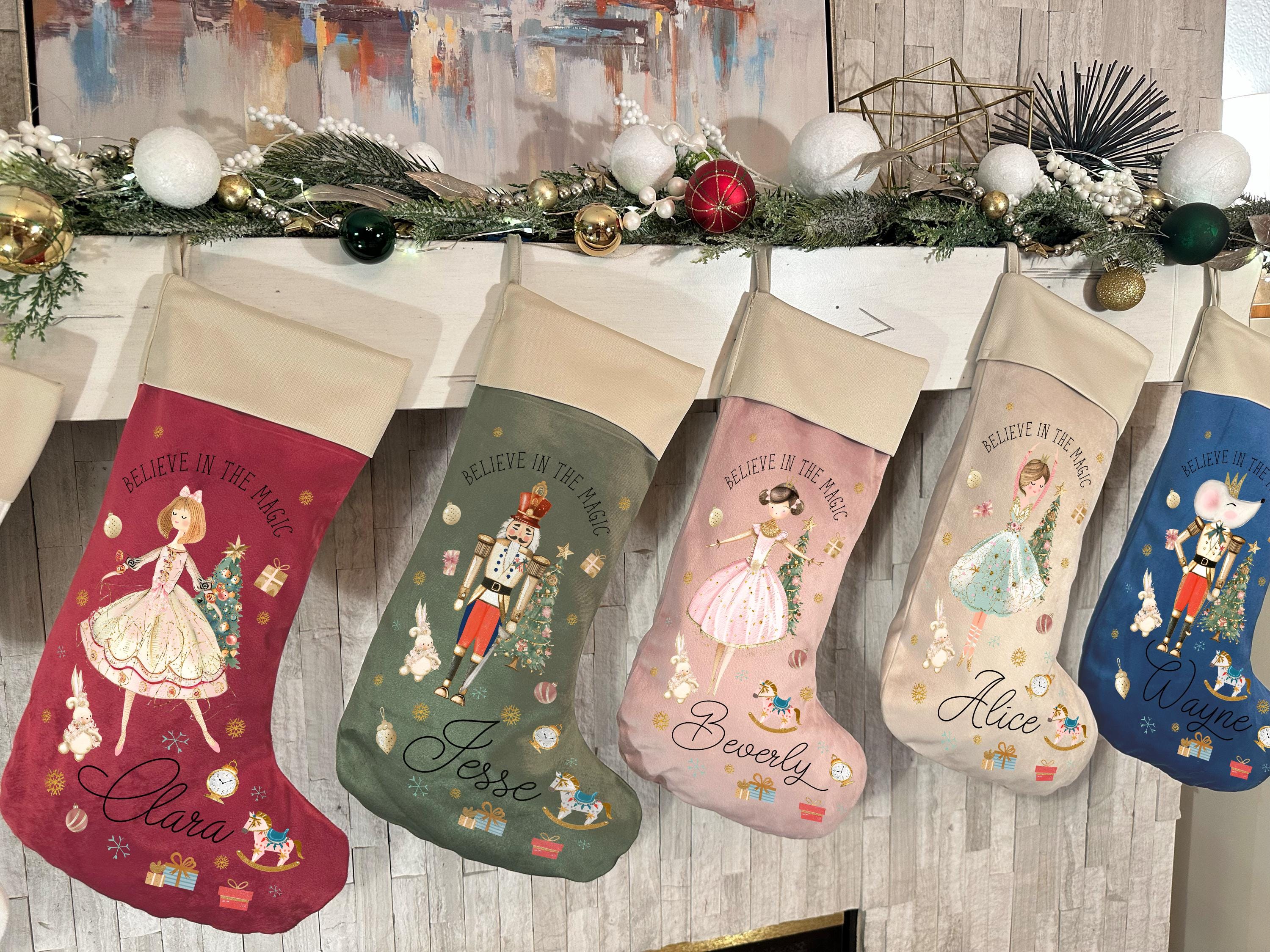 Discover Nutcracker Stockings, Personalized Christmas Stockings, Christmas Nutcracker, Quality Velvet Stocking, Custom Nutcracker Gift, Gift for Kids