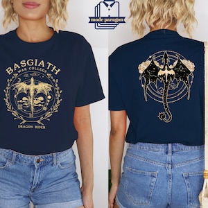 Fourth Wing Double-Sided Shirt, Basgiath War College Tee, Dragon Rider T-Shirt, Basgiath War College Gift, Fourth Wing Shirt, Bookish Shirt