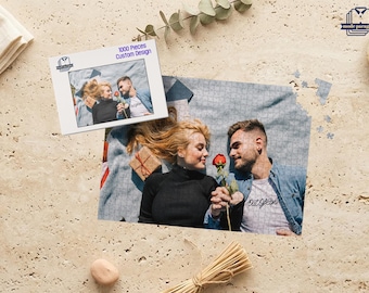 Custom Photo Jigsaw Puzzle For Girlfriend, Couple Anniversary Puzzle, Adults Keepsake