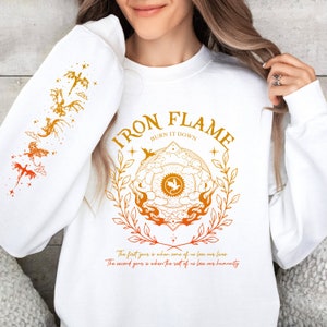 Iron Flame Shirt, Fourth Wing Sweatshirt, Basgiath War College Hoodie, Dragon Rider Sweater, Violt Sorrengail, Bookish Shirt, Dragon Shirt