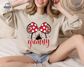 Granny Disney Shirt, Disneyworld Sweatshirt, Family Disney Trip Hoodie, Grandma Birthday Gift, Mickey Minnie Tshirt,Vacation Tee, Mouse Ears
