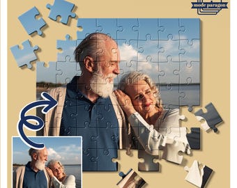 Puzzle photo personnalisé, Puzzles photo personnalisés, Cadeau grand-père et grand-mère, Puzzles pour personnes âgées et adultes, Puzzles photo pour couples