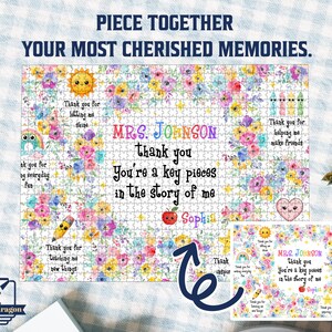 Custom Name Teacher Puzzle, Teacher Appreciation Gifts,Thank You Gift,Teachers Puzzle,Personalized Puzzle Piece for Teacher,Gift for Teacher
