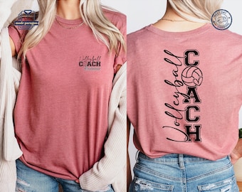 Custom Name Volleyball Coach Sweatshirt, Game Day Shirt, Volleyball Mom Hoodie, Sports Mama Tshirt, Gift for Her, Personalized Shirt