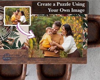 Custom Family Photo Jigsaw Puzzle, Memorial Keepsake, Picture Puzzle For Couple
