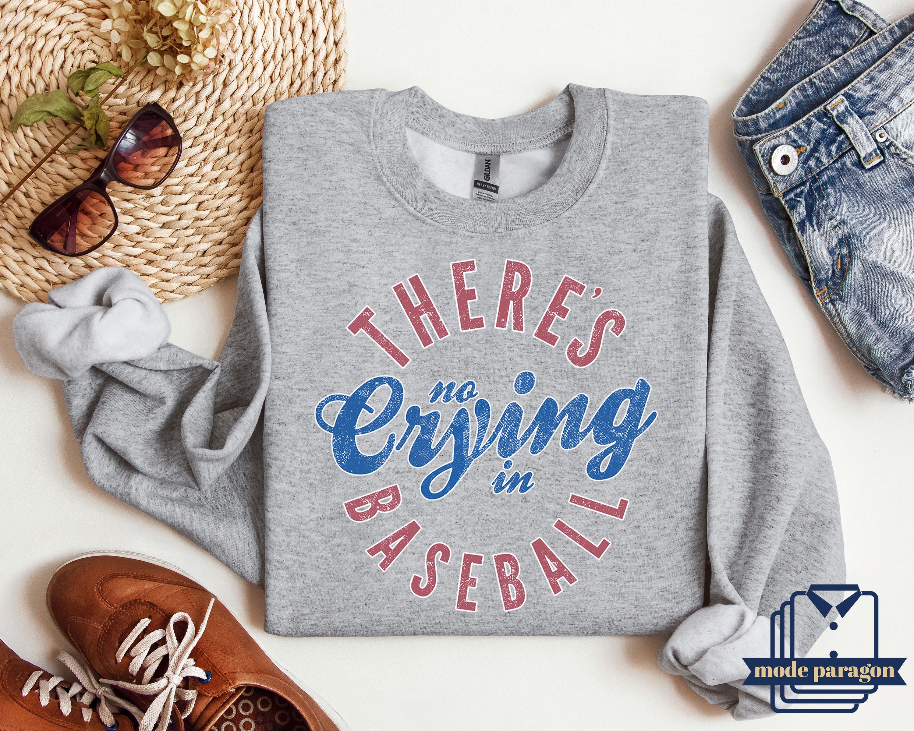 There is No Crying in Baseball Sweatshirt, Baseball Mom Hoodie, Funny Baseball Sweater, Funny Baseball Crewneck, Baseball Game Day Shirt