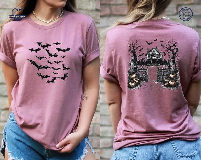 Halloween House Shirt, Bat Sweatshirt, Horror Hoodie, Spooky Season